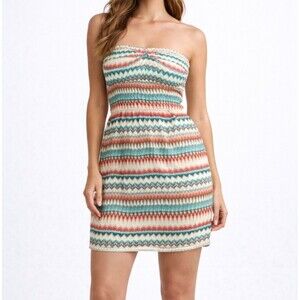 City Triangles Strapless Ruffle Mini Dress Y2K Size M